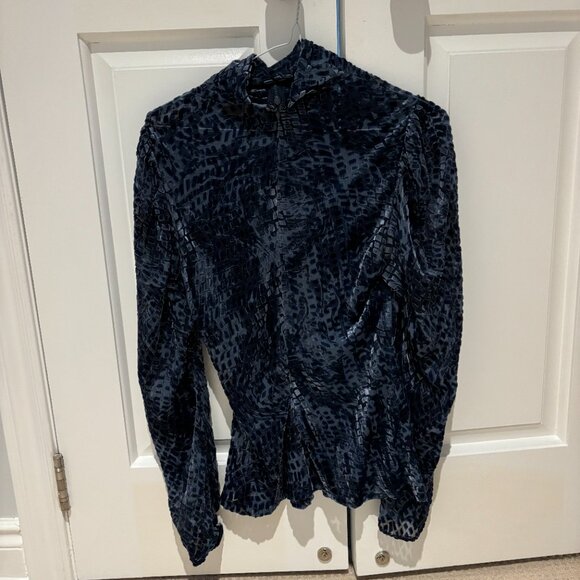 ULLA JOHNSON  Althea Devoré Long-Sleeve Turtleneck Top - Picture 5 of 6
